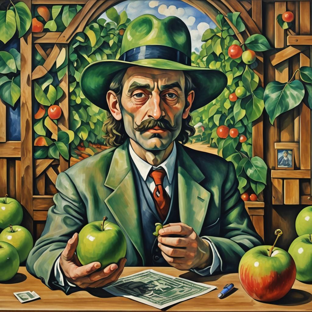 Surrealist Bowler Hat Figure with Shell