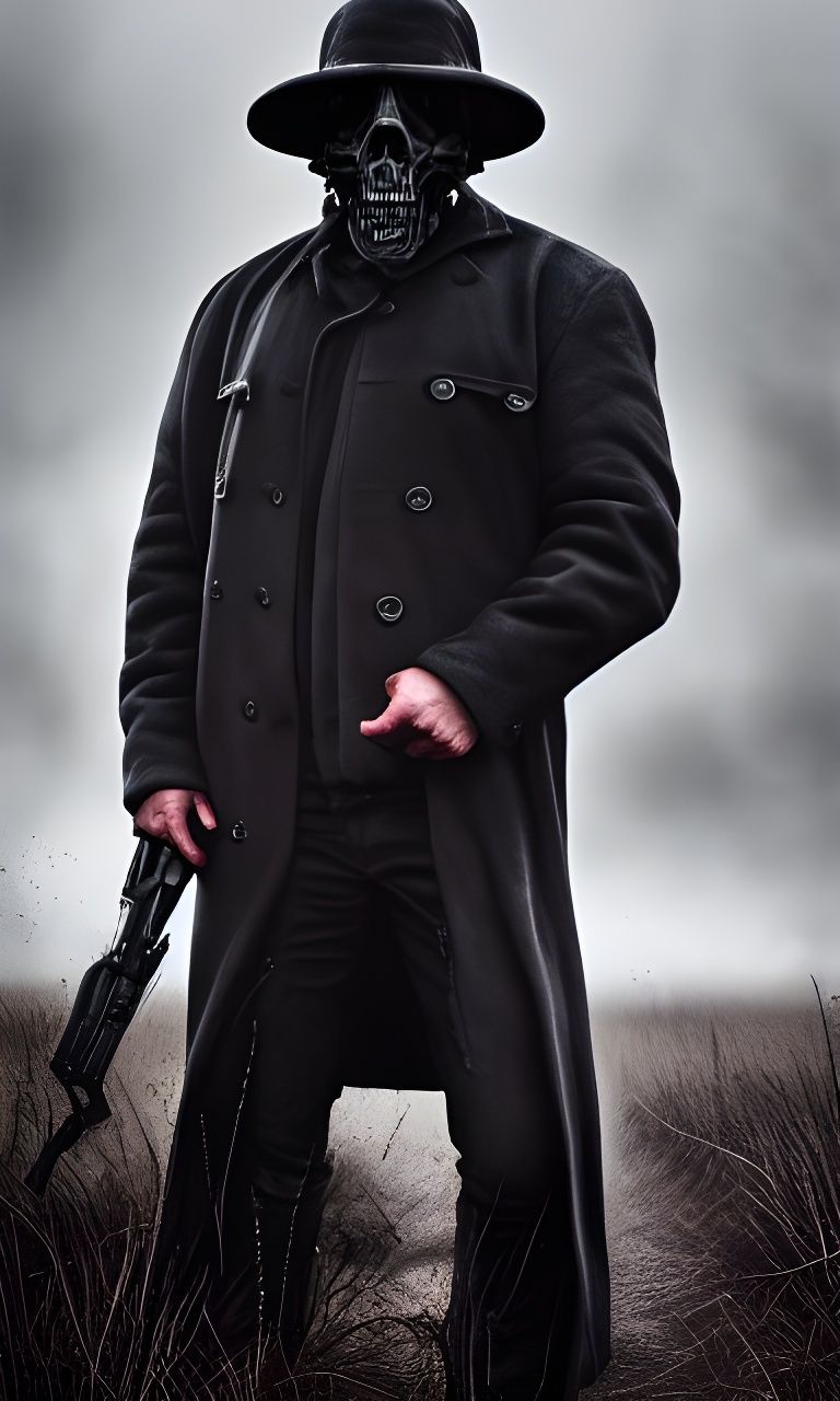 Rob Hartley in Grim Fantasy Blackcoat: Photorealistic Oil Pa...