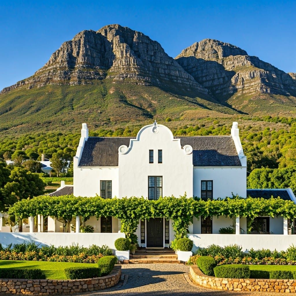 Elegant Cape-Dutch Manor House in Lush Winelands