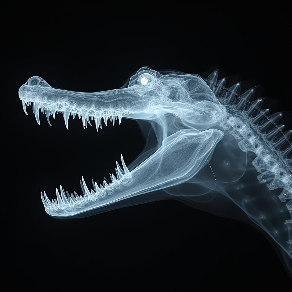X-Ray of a Cyborg Crocodile