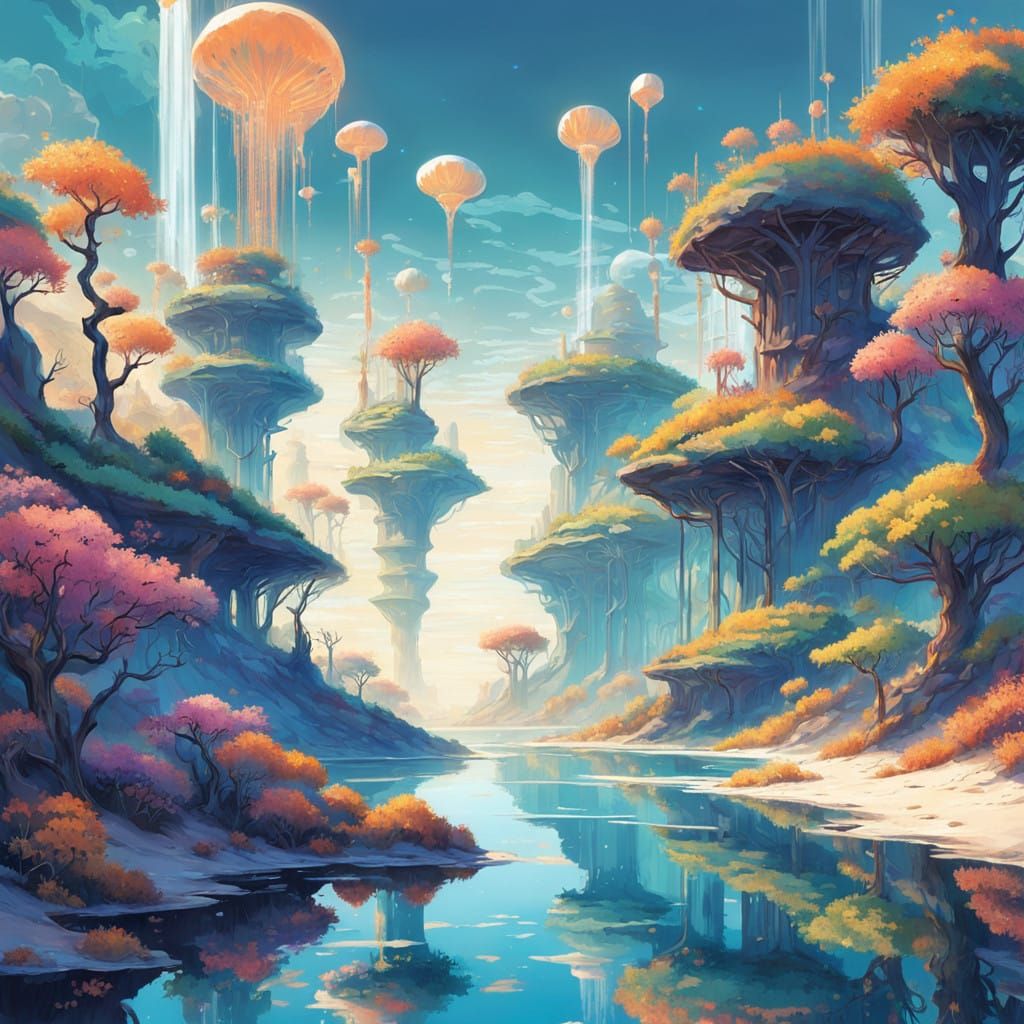 floating islands in the sky.