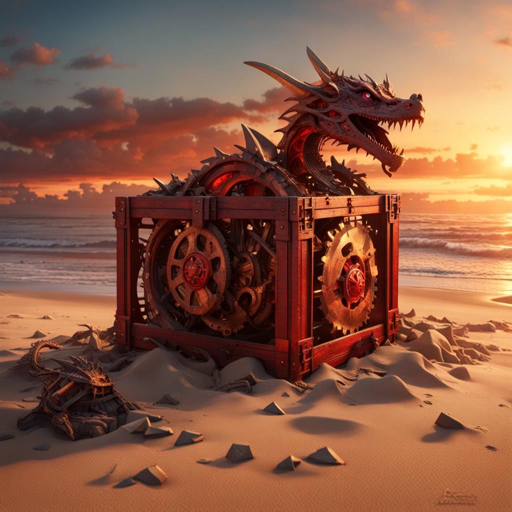 Clockwork Dragon Wreckage on Sunset Beach