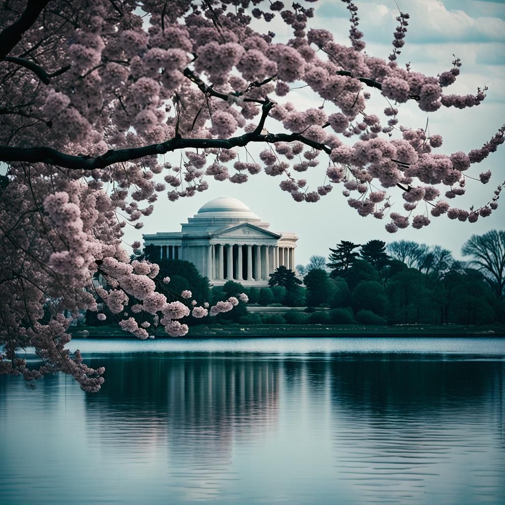 Jefferson Memorial Surrounded by Cherry Blossoms