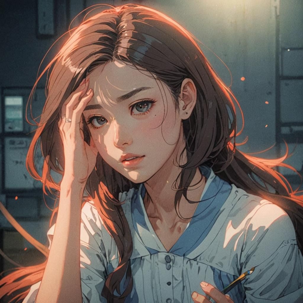 Anime Girl Cel-Shaded Manga Scan Illustration