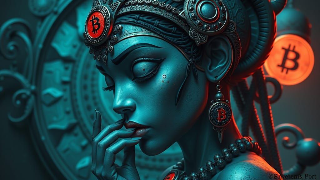 Cyberpunk Goddess in Assamese Indofuturistic Style