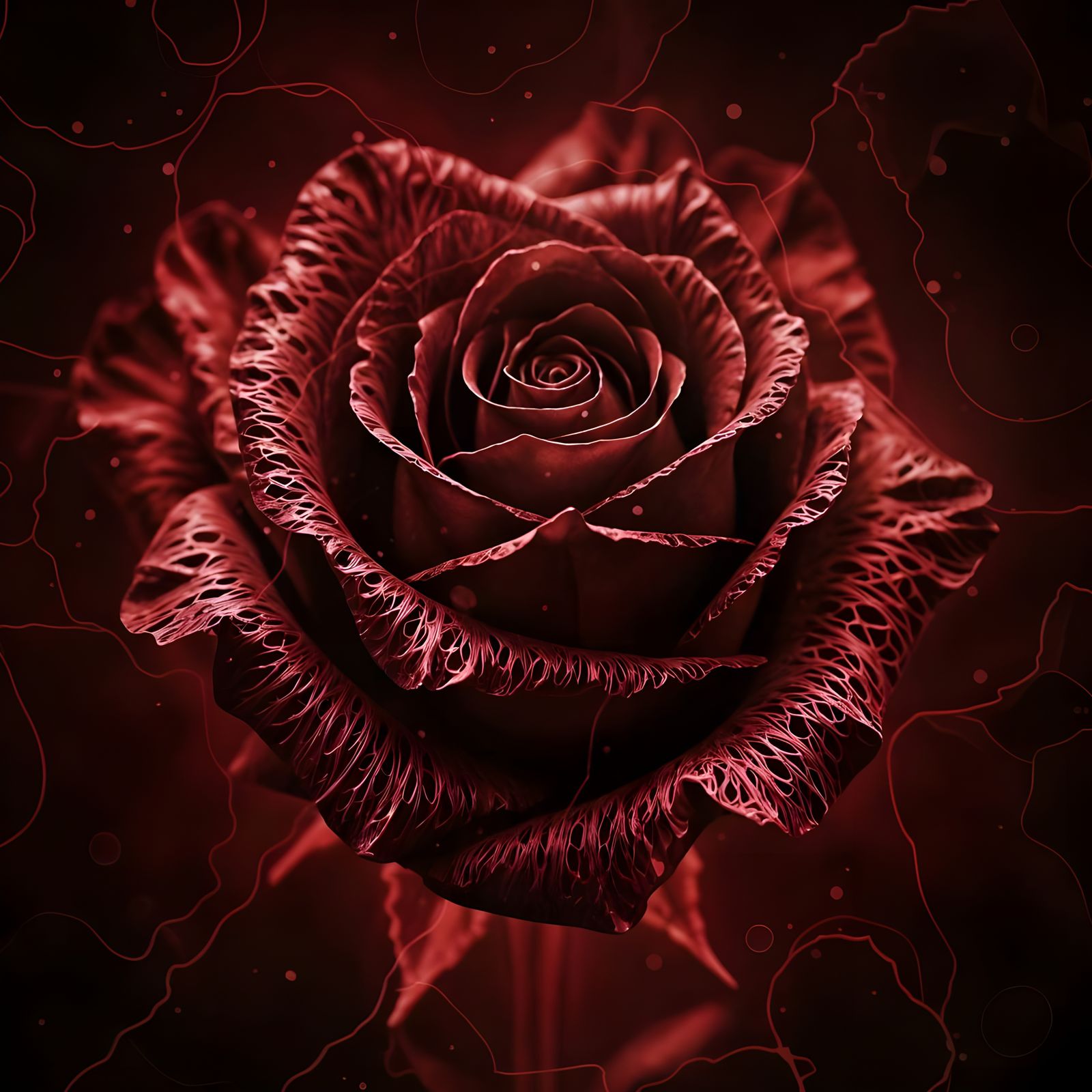 Black Rose With Purple Edges And Golden Glow