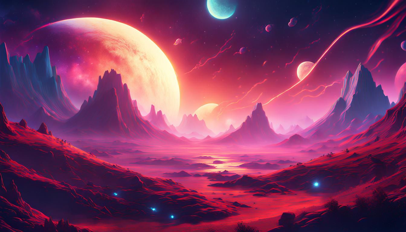 Cosmic Landscape Rendered in Unreal Engine