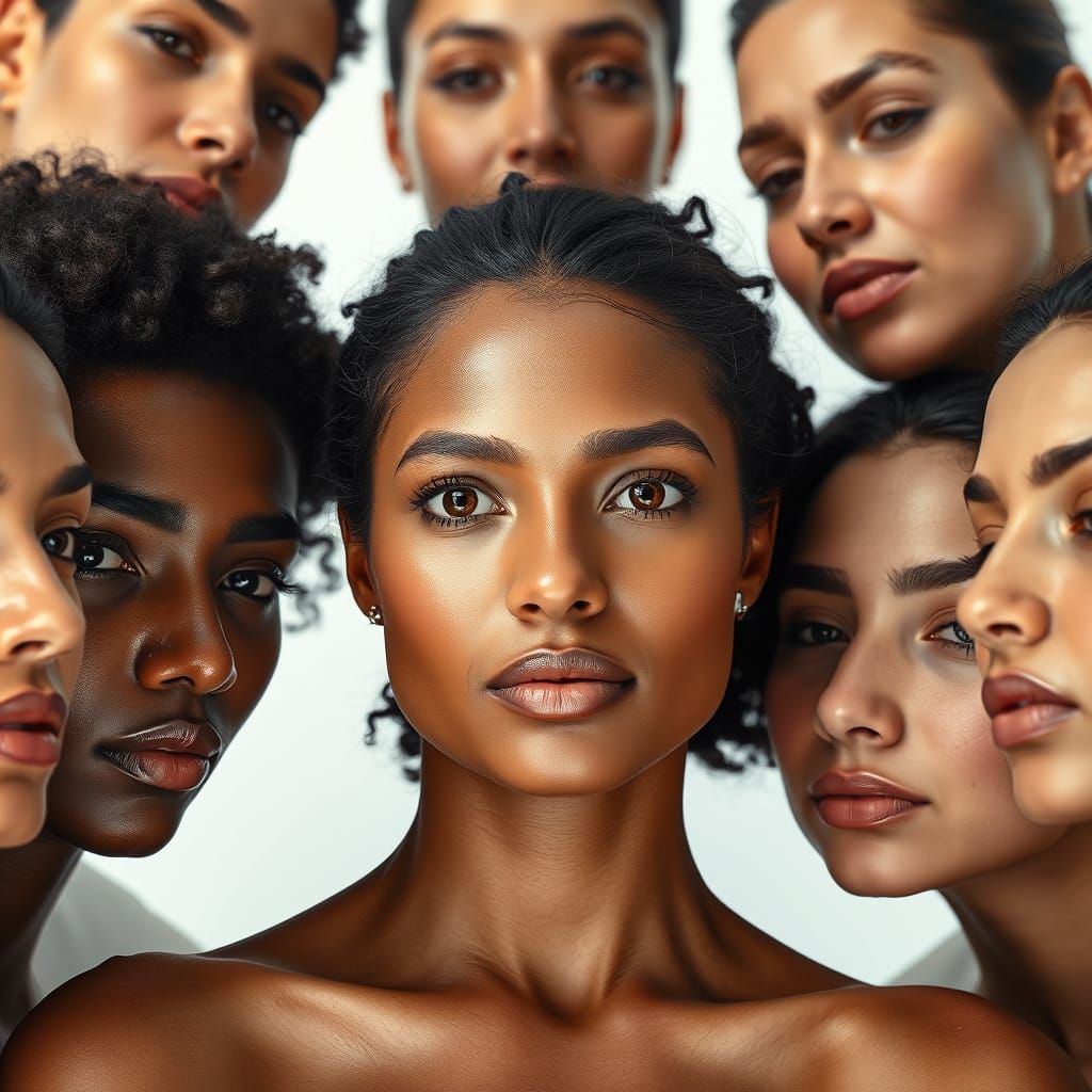 Realistic Portrait: Natural Beauty vs. Artificial Faces