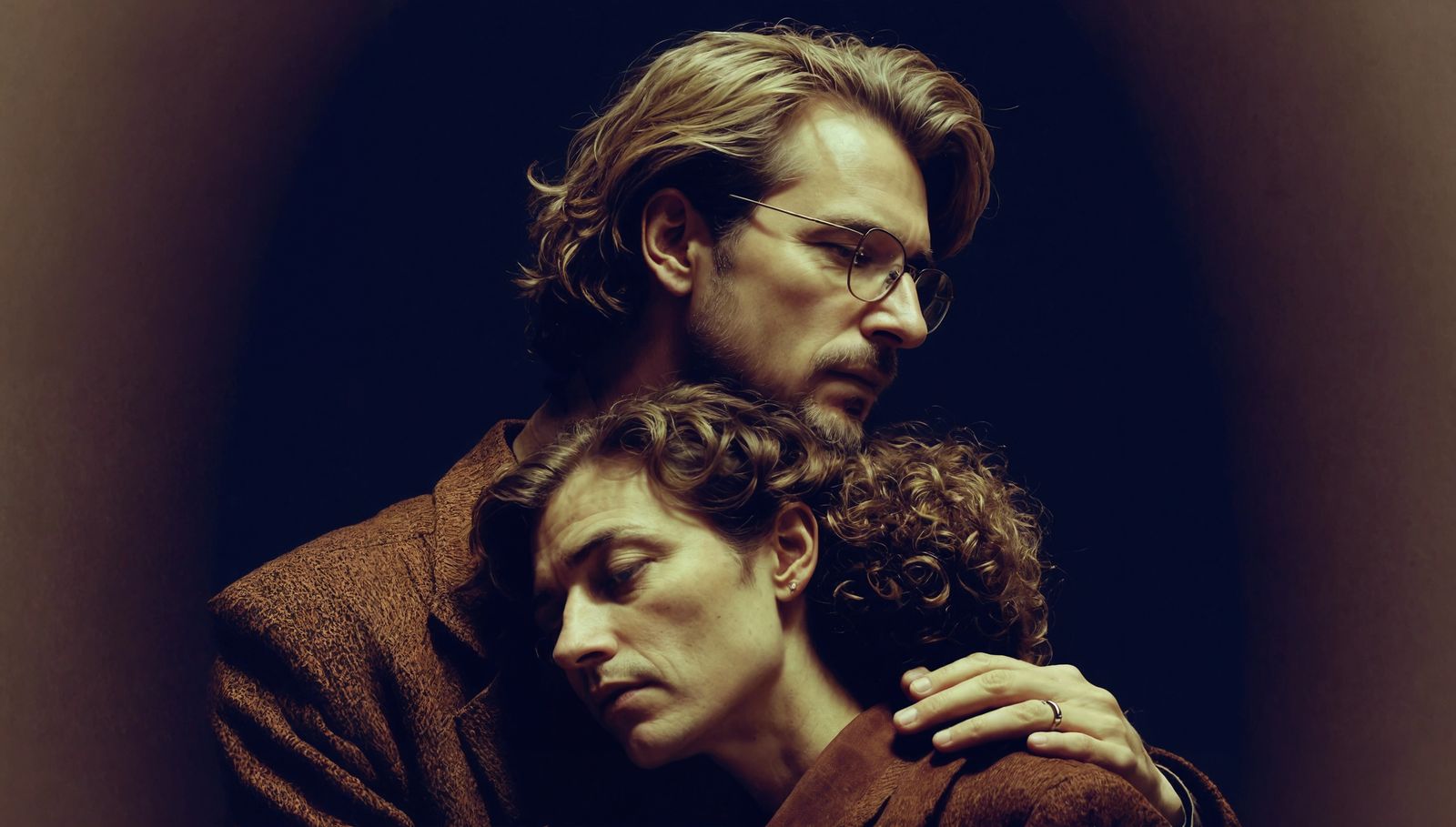 Touching Scene of a Man Holding a Woman