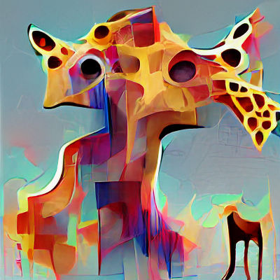 Abstract Giraffe Portrait
