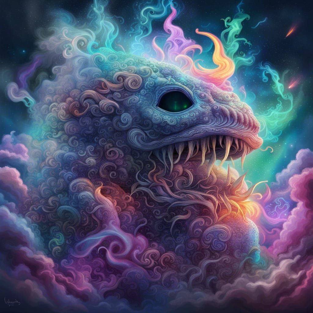 Cosmic Smoke Monster by Pablo Amaringo