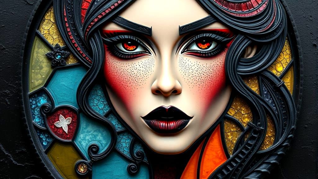 Gothic Beauty in Stained Glass Splendor