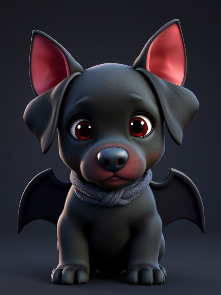 Adorable Bat Dog: Cute Labrador in Spooky Costume