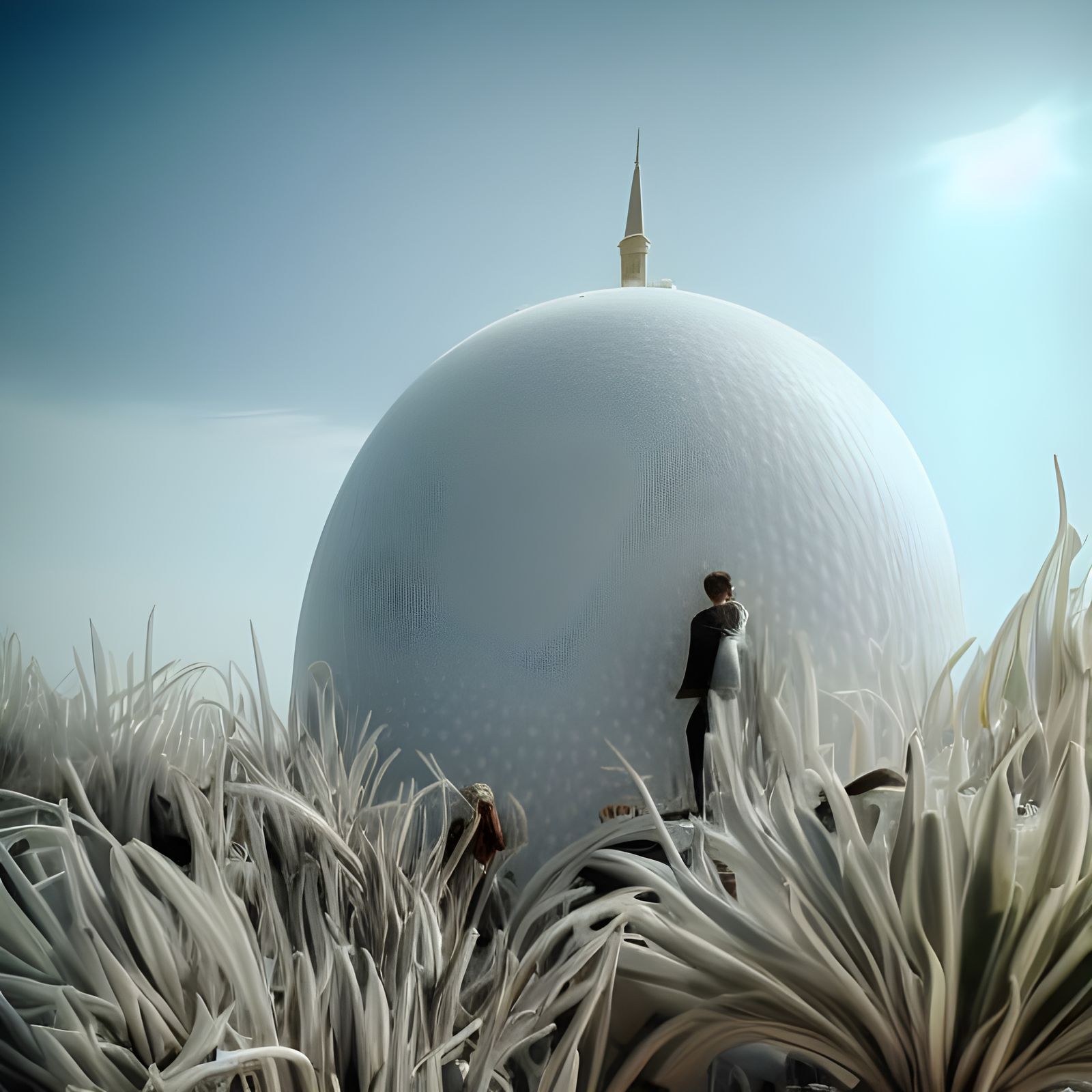 Stratospheric Spires: A Colorful Abstract Illusion