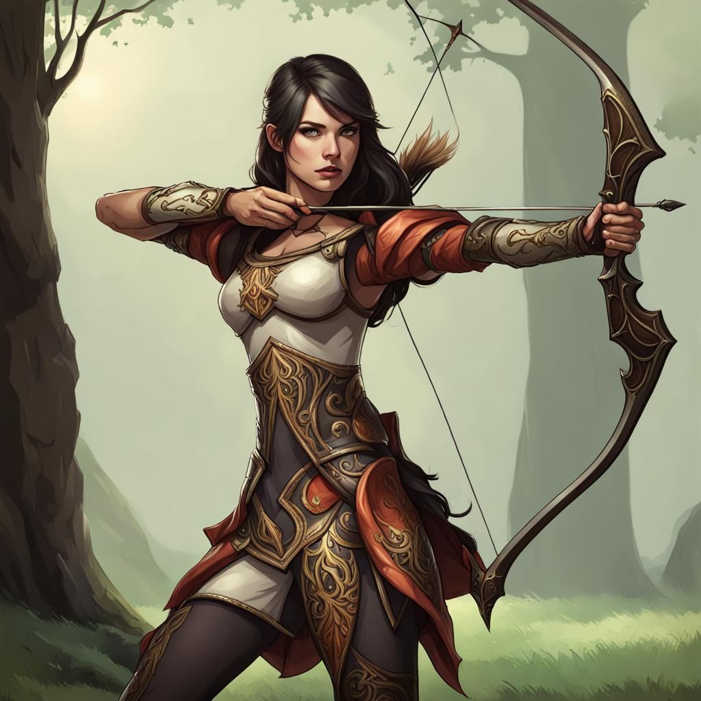 Fantasy Archer Ready to Fire
