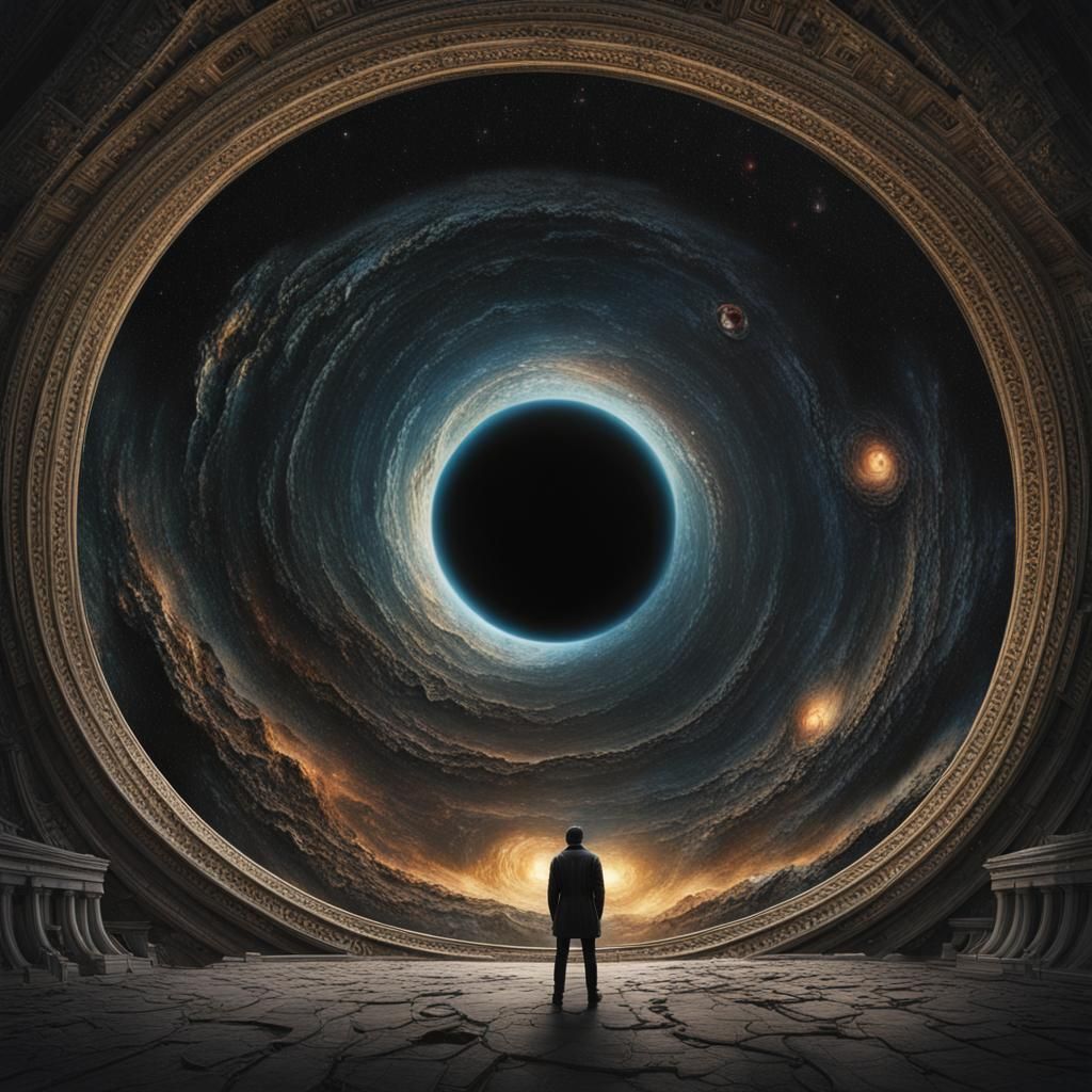 Eerie Beauty of Supermassive Black Hole in Baroque Sci-Fi