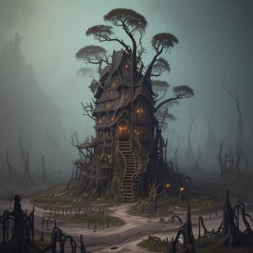 Bog Hag Village with Tar Pits