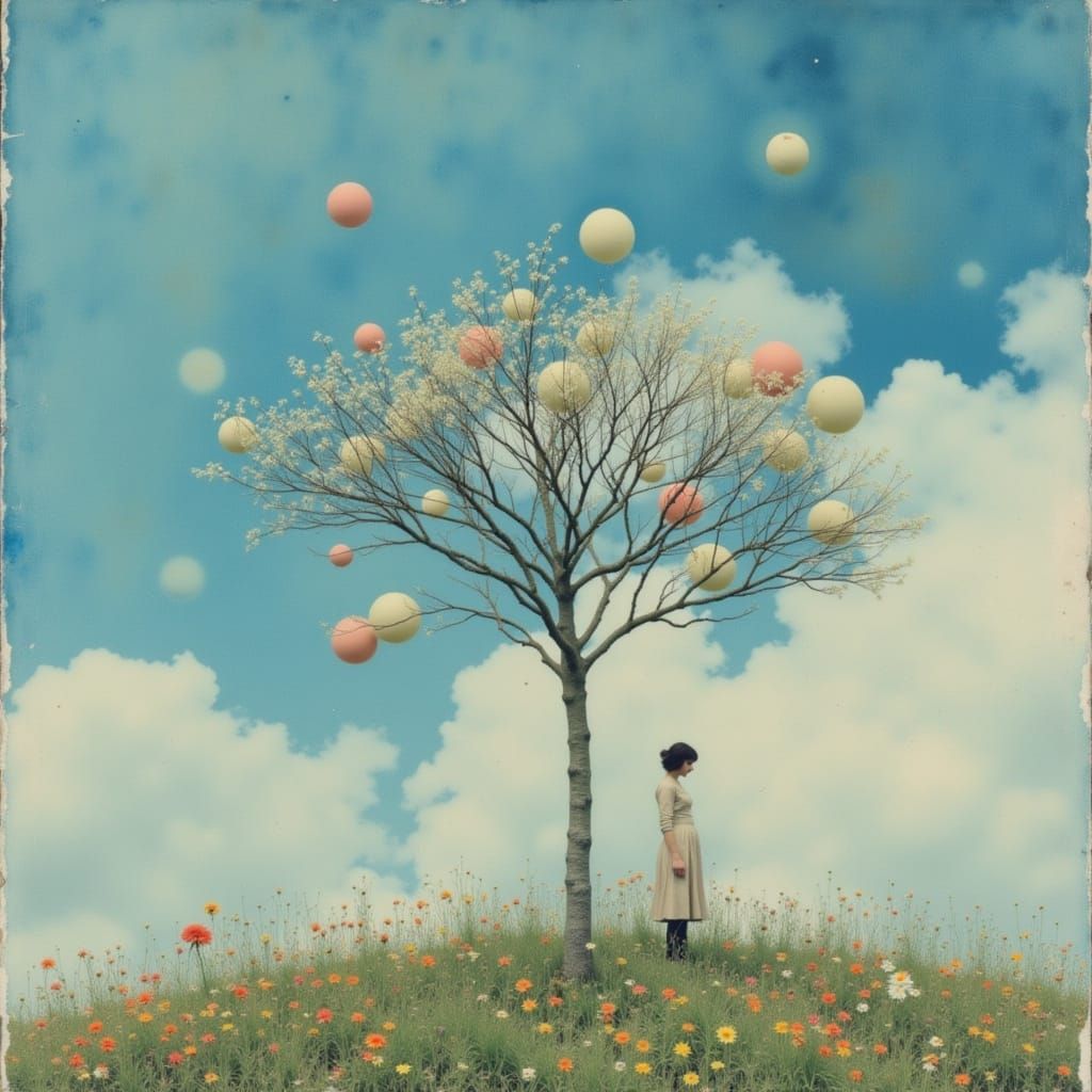 Technicolor Orbs in Flour Garden