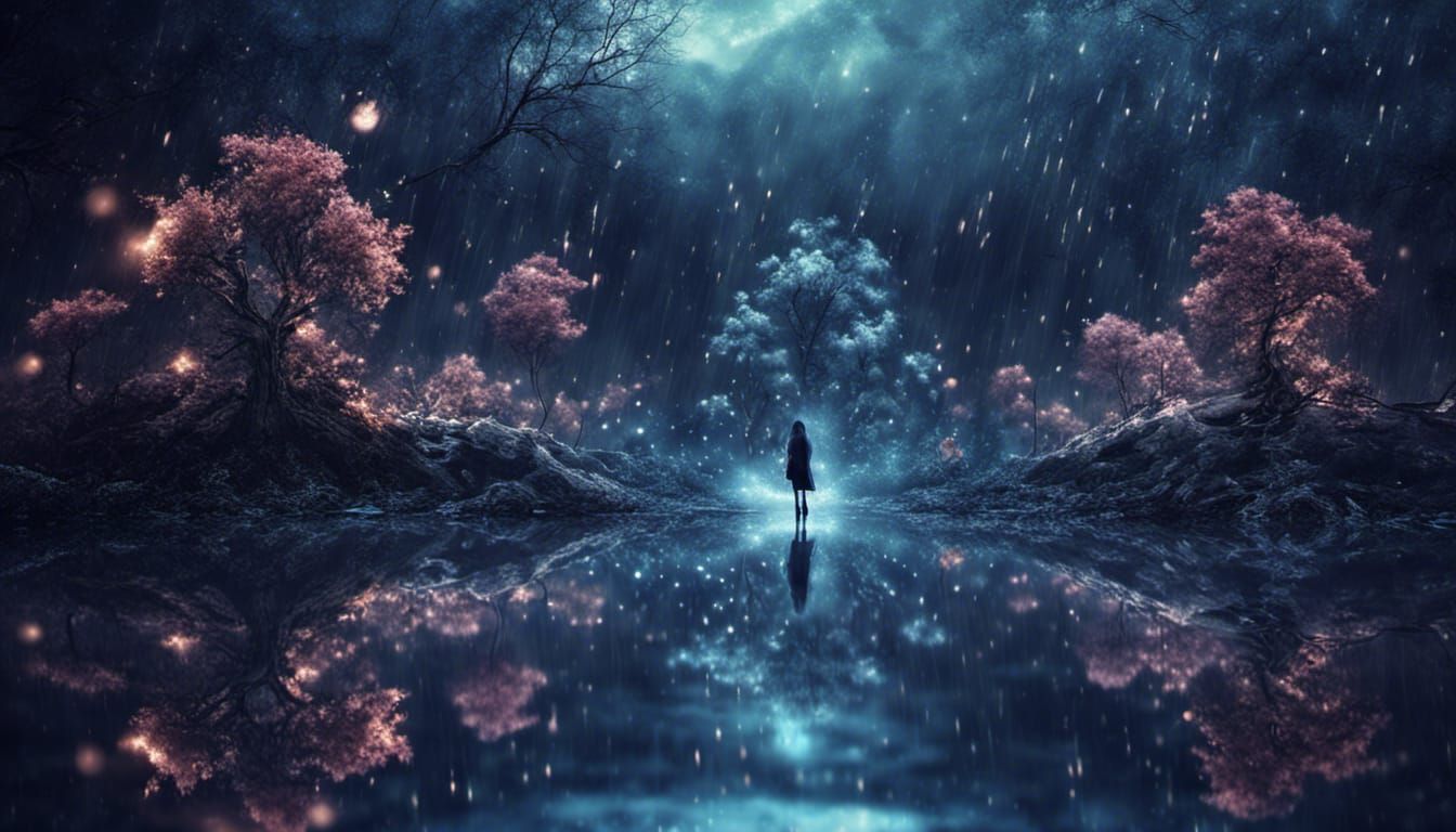 Sparkly Midnight Fantasy World: A Cinematic Creation