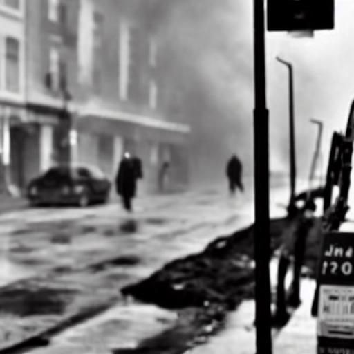 Post-Apocalyptic Goth Carnival in Black and White