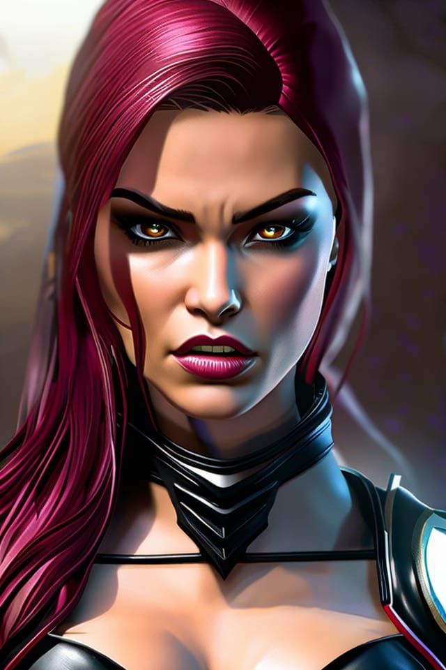 Cyberpunk Mileena Portrait in 8K Resolution