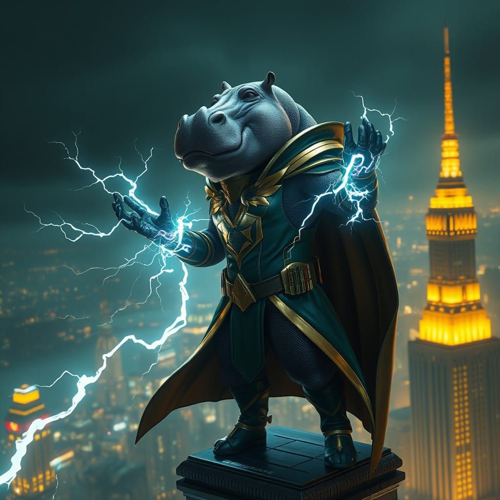 Dark Fantasy Female Hippo Supervillain