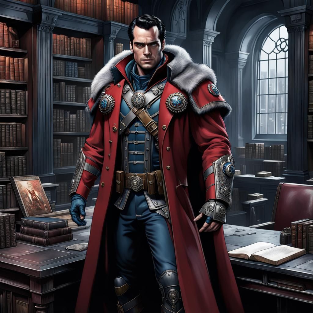 Warhammer 40k Rogue Trader in Hyperrealistic Style