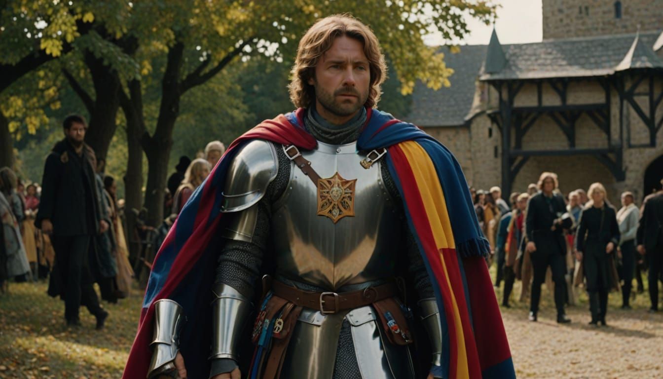 Knight in Vibrant Cape