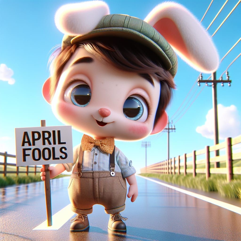 Whimsical CGI Character Announces April Fools' Day