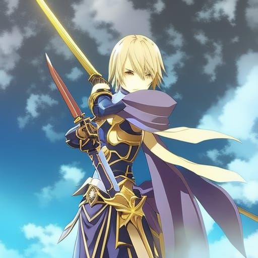 Anime Style Spartan Warrior in Final Fantasy Style