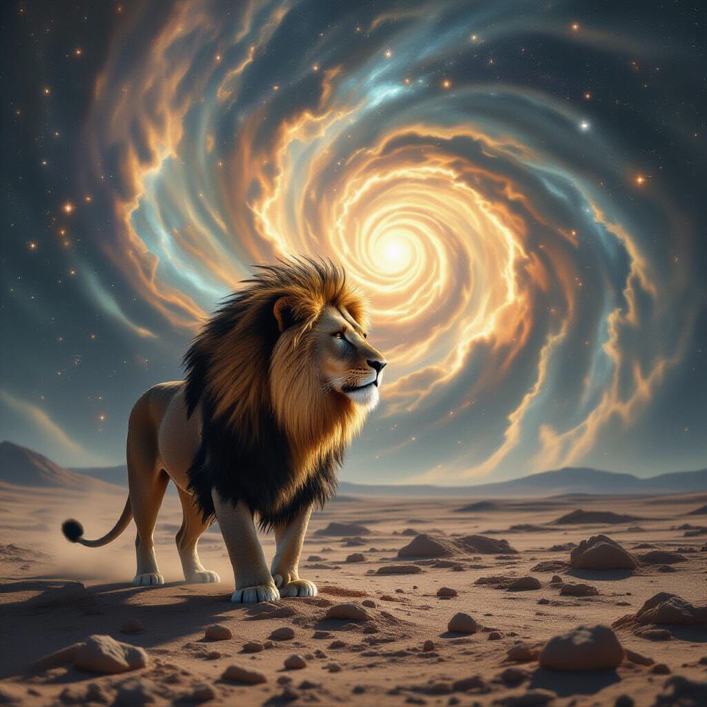 Starlight Lion on Alien Planet