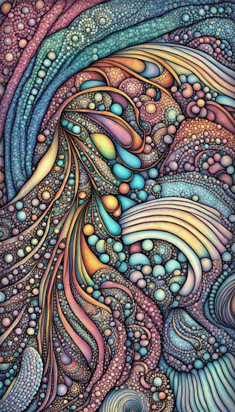 Zentangle Iridescent Masterpiece 
Trippy