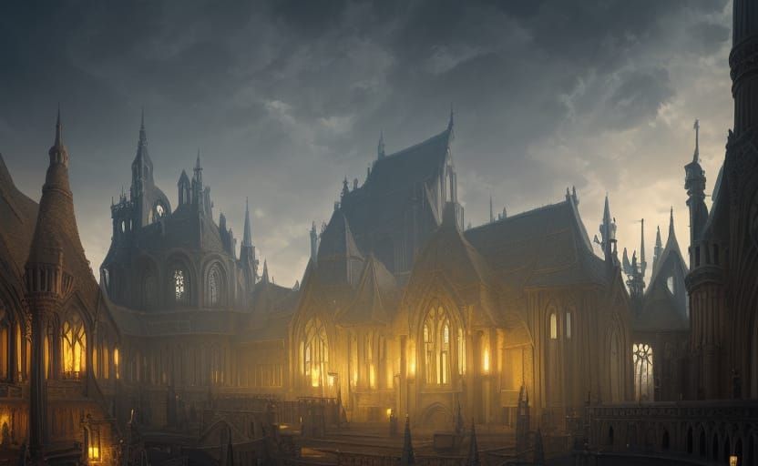 Fantasy Capital: Magic Temple and Medieval Architecture
