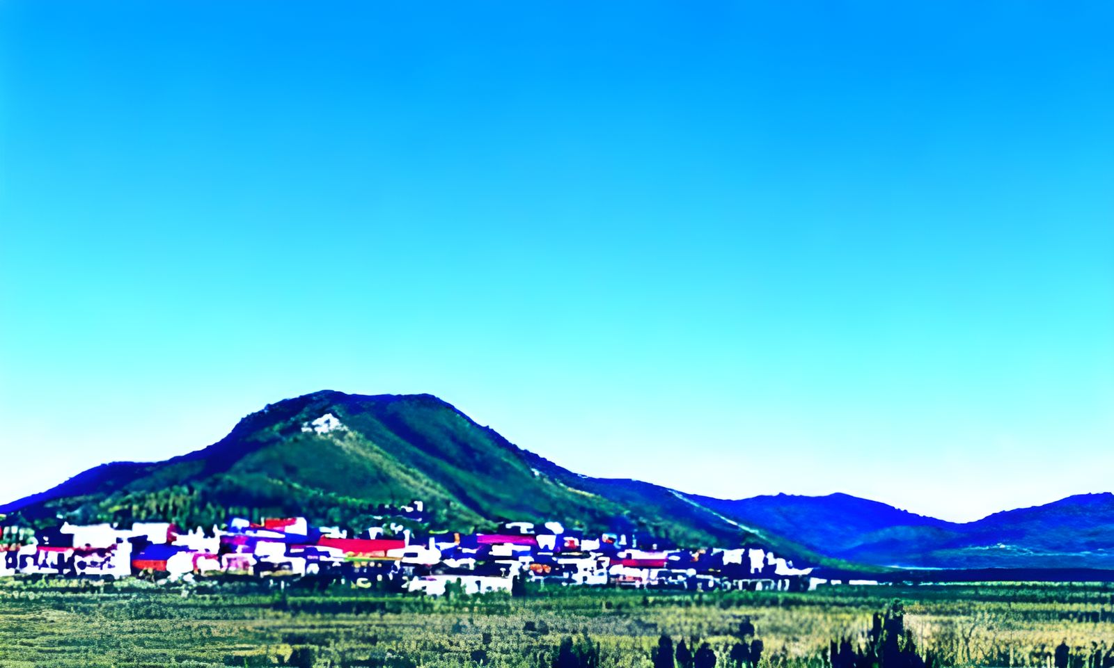 City in Buryatia Under Clear Skies