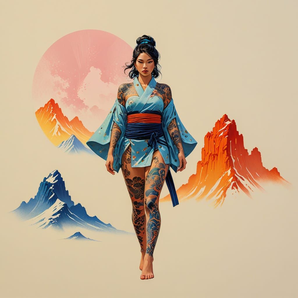 Risograph Printing Technique with Vibrant Colors