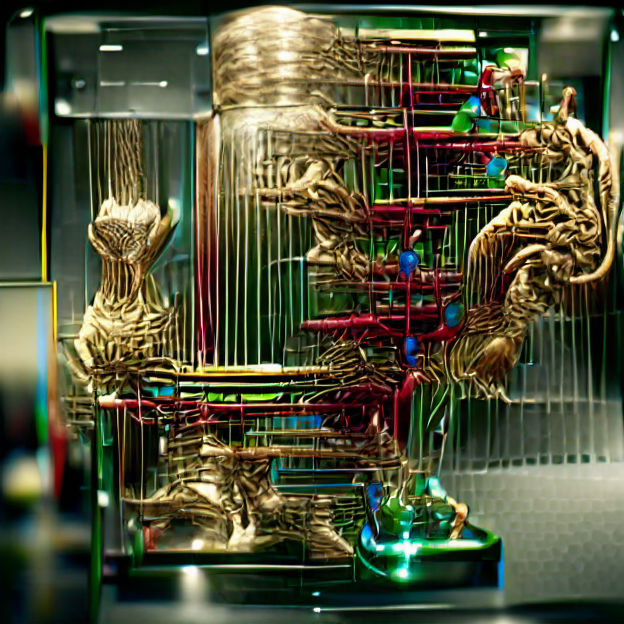 Quantum Computer Mind in Hyper-Realistic 3D Rendering