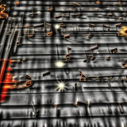 Soulful Musical Composition in Hyperrealistic Detail