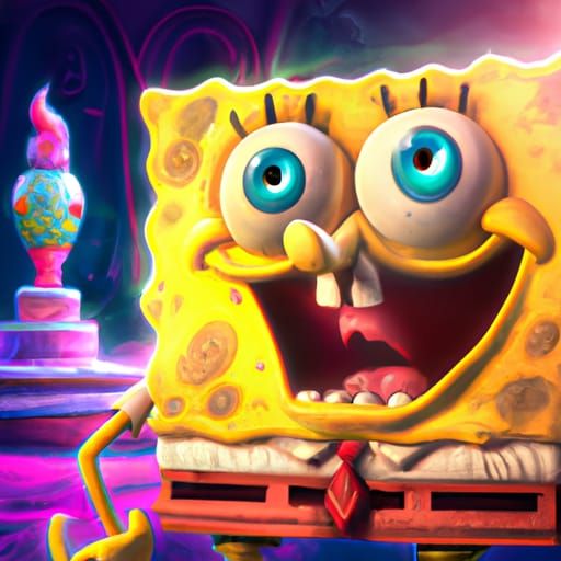 Spongebob as Pixar-Style 3D Digital Art