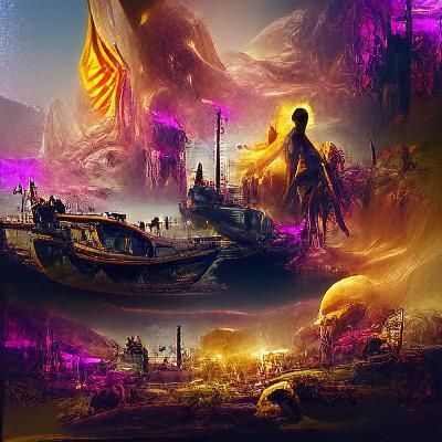 Extraterrestrial Invasion: A Dark Fantasy Concept Art