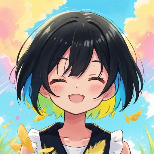 Radiant Anime Girl Portrait in Manga Style