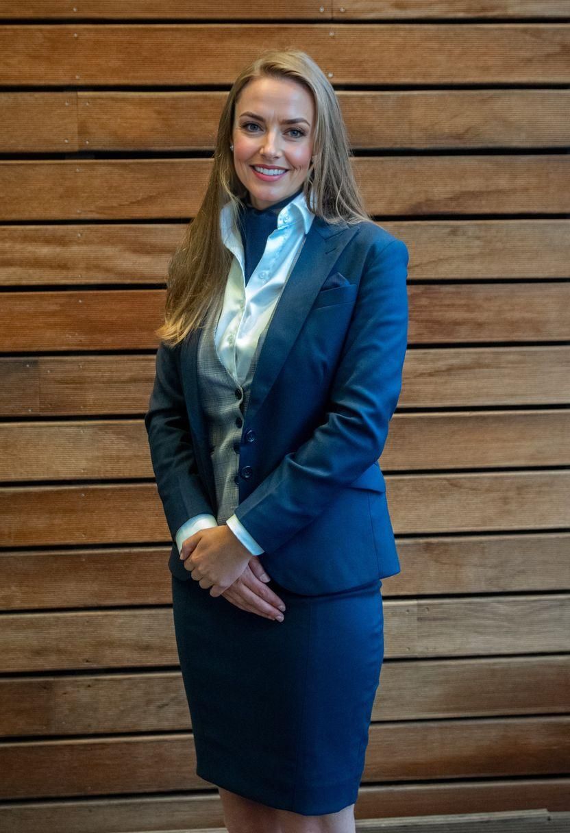 Elegant Businesswoman in Strict Office Attire