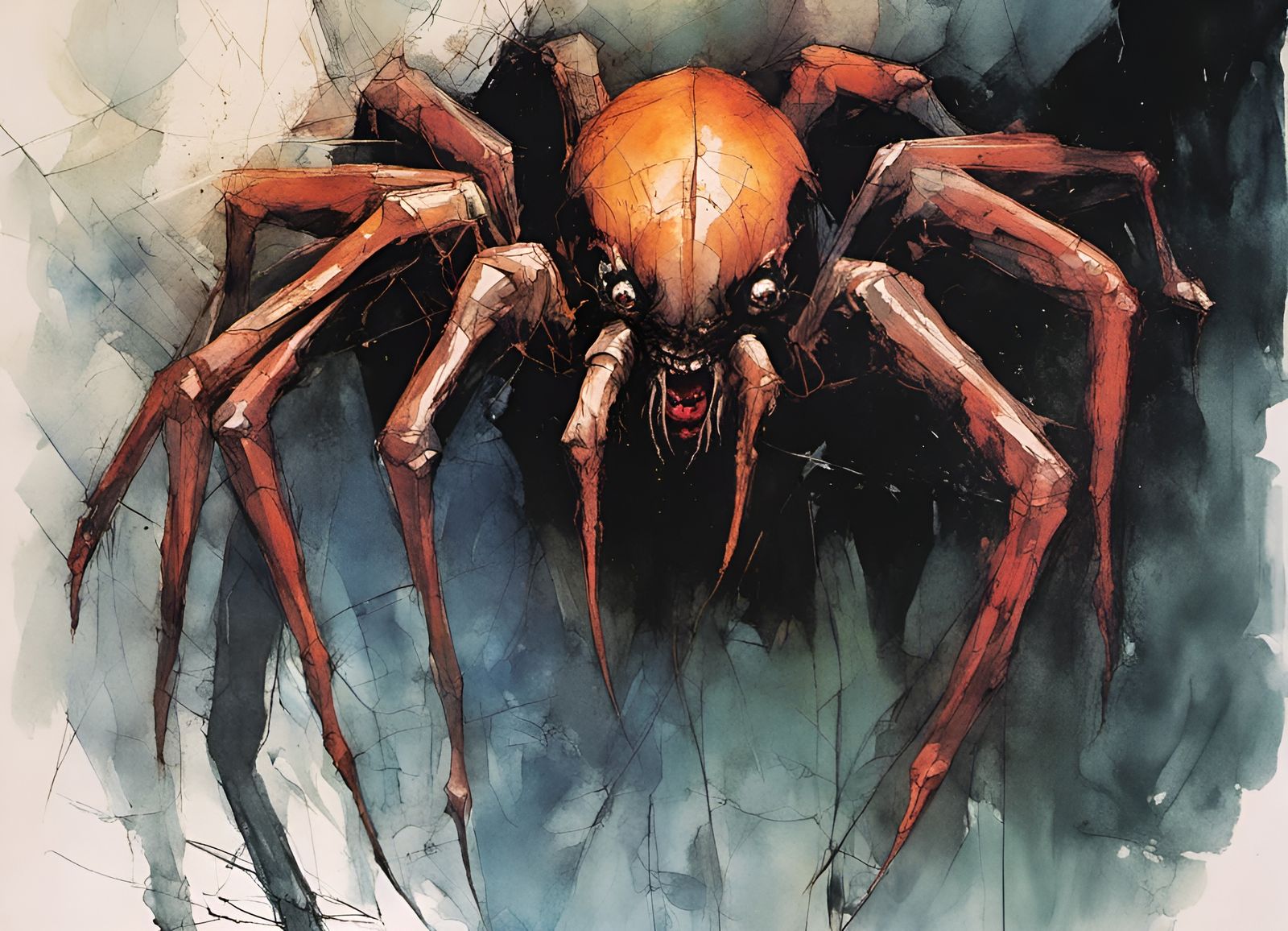 Shelob Art in Sienkiewicz Comic Style
