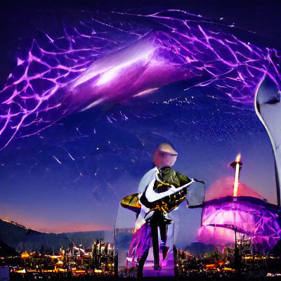 Minimalist Purple Figure