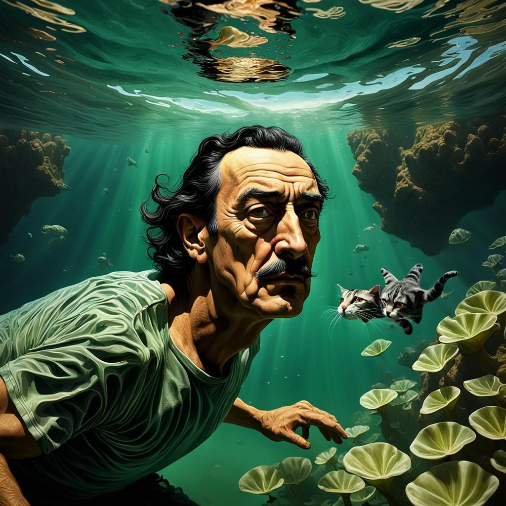 Salvador Dali buscando inspiración