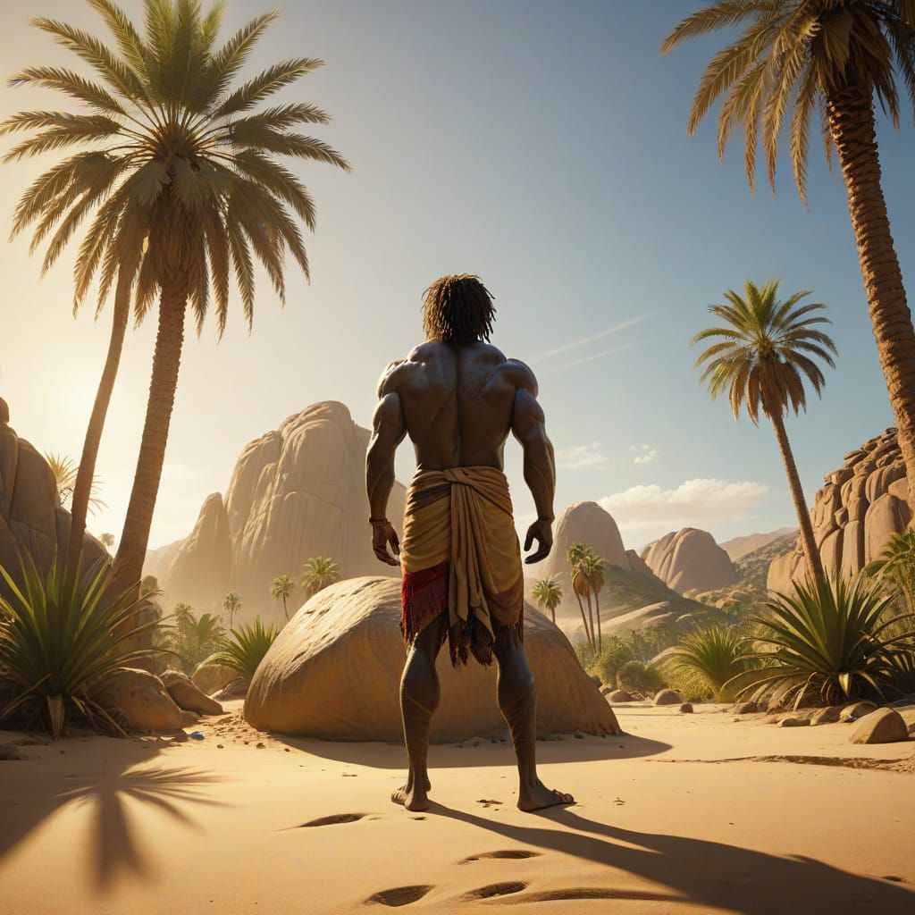 Moses at the Boulder: Dreamworks Animation Scene