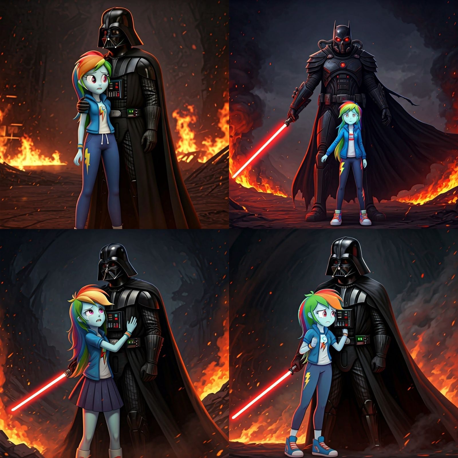Rainbow Dash's Heartbreak: Confronting Darth Vader