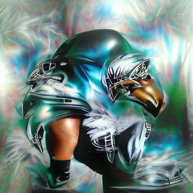Philadelphia Eagles Fashion Art in Hyperrealism