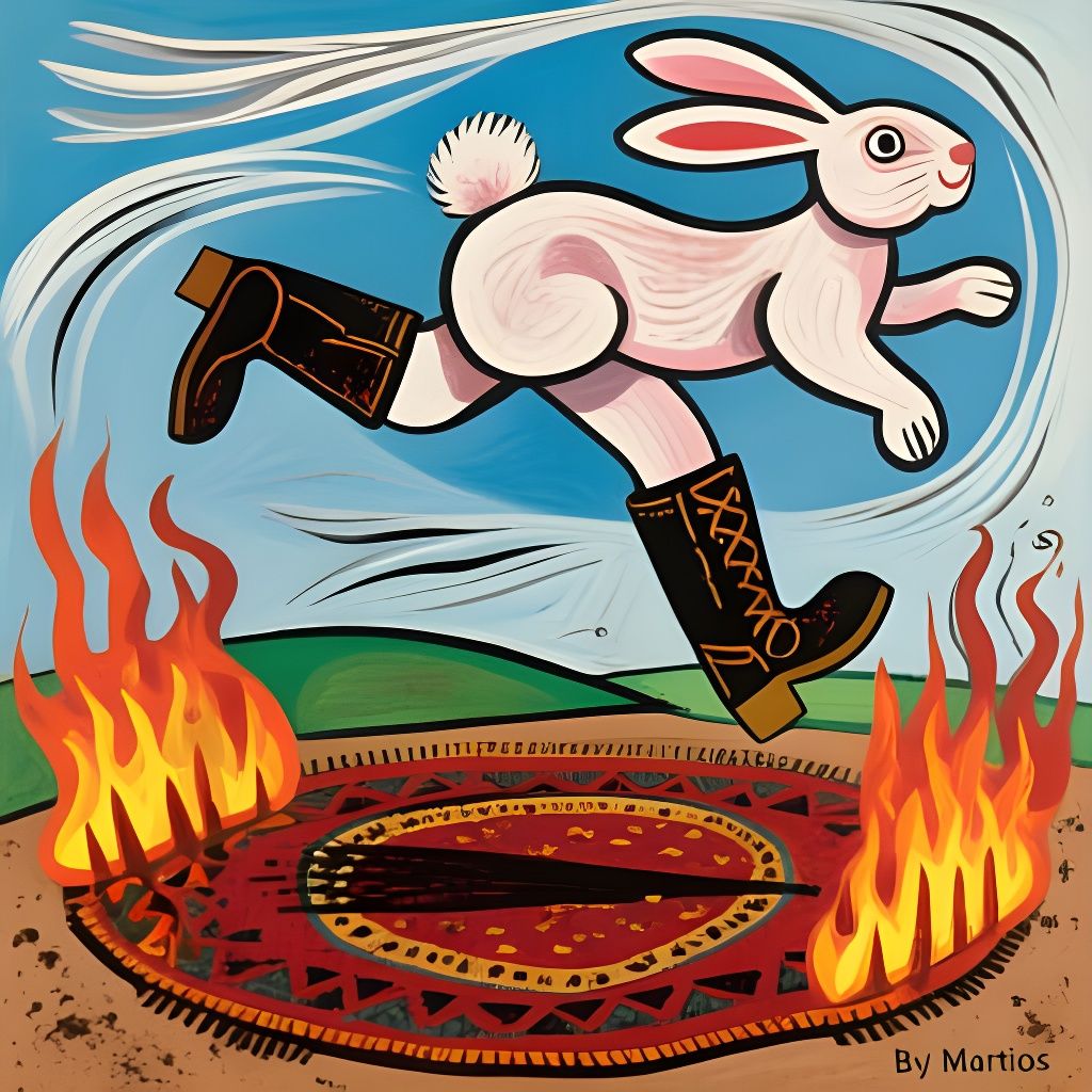 Whirlwind Rabbit: Saryan and Picasso Inspired