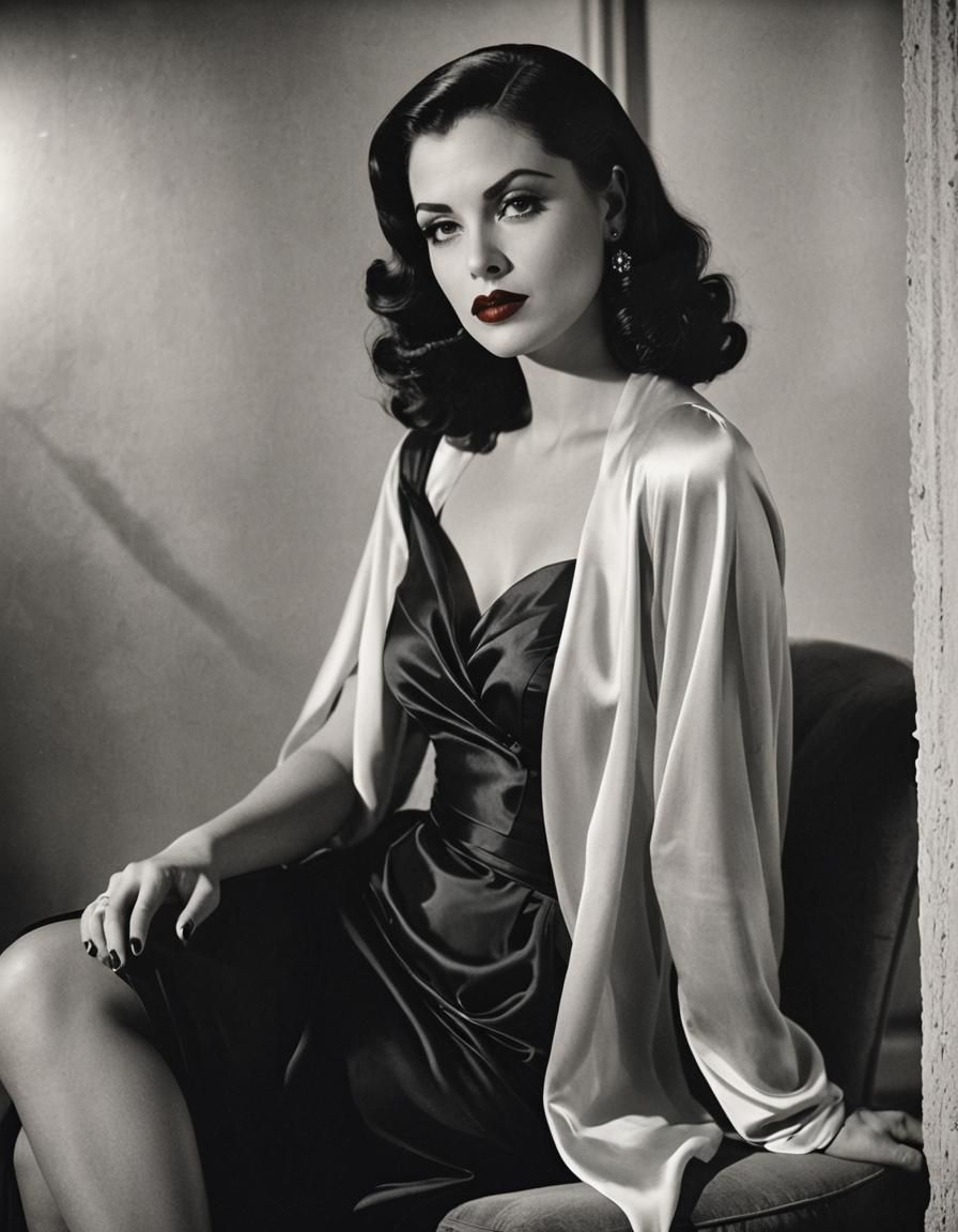 Film Noir Woman in Elegant Pose