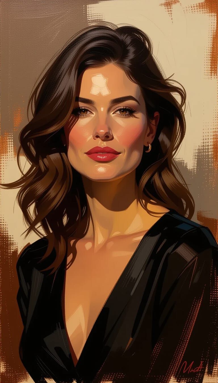 Oil Portrait of Stacy Wilrod in Chiaroscuro Style